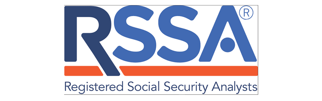 Registered Social Security Analysts (RSSA) accreditation badge